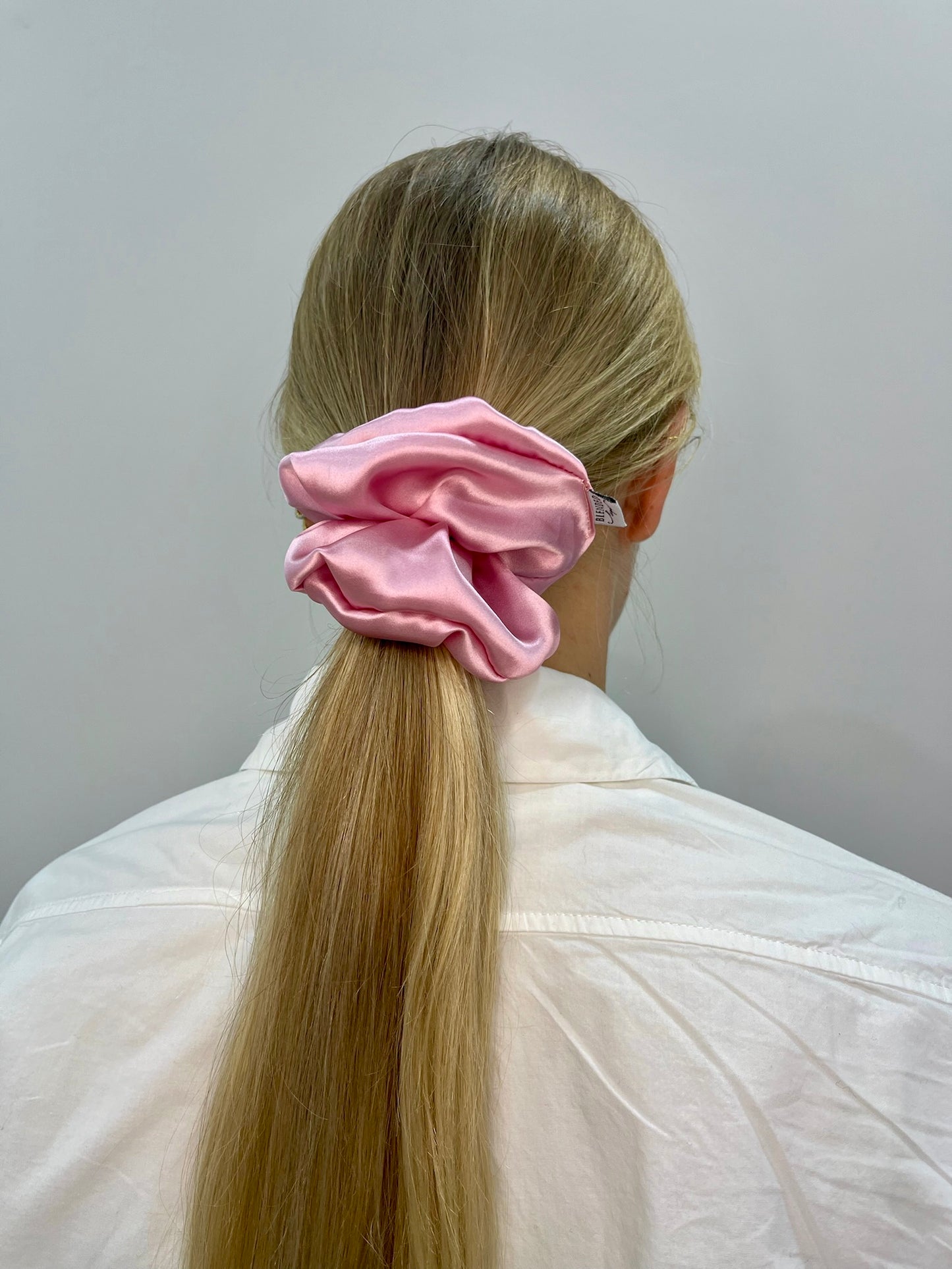 Light Pink Silk Scrunchie