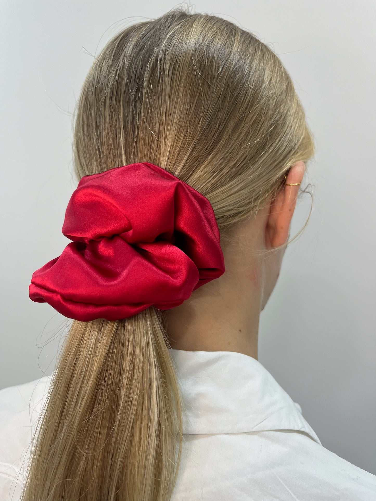 Red Silk Scrunchie