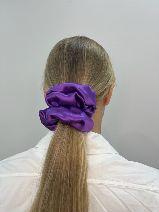 Purple Silk Scrunchie