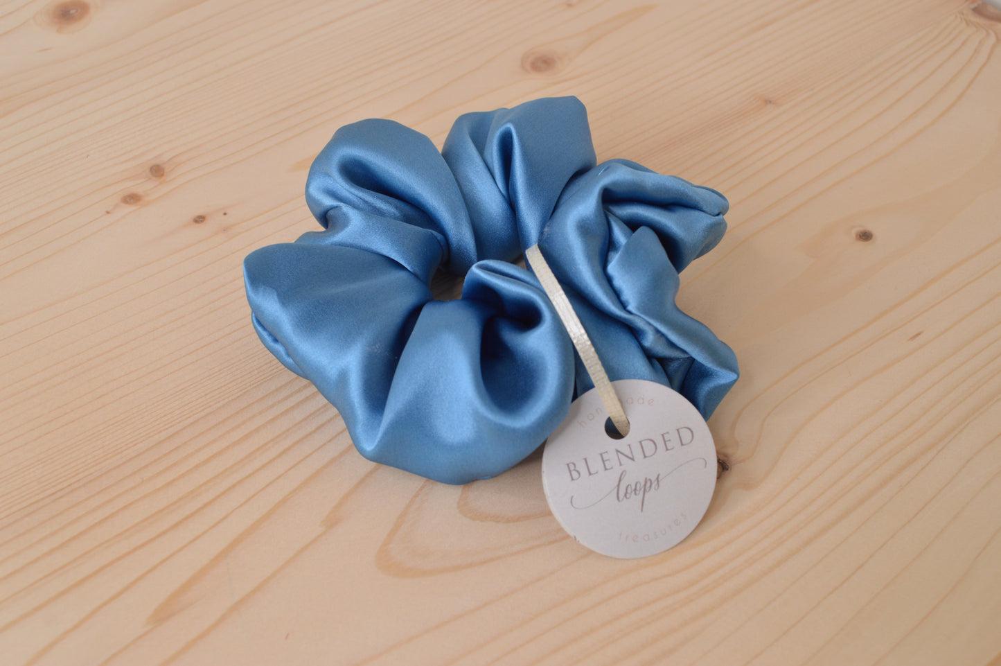 Cobalt blue Silk Scrunchie