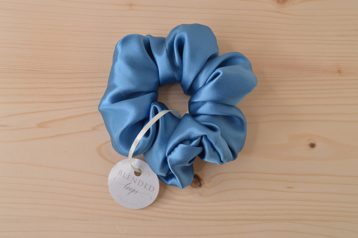 Cobalt blue Silk Scrunchie