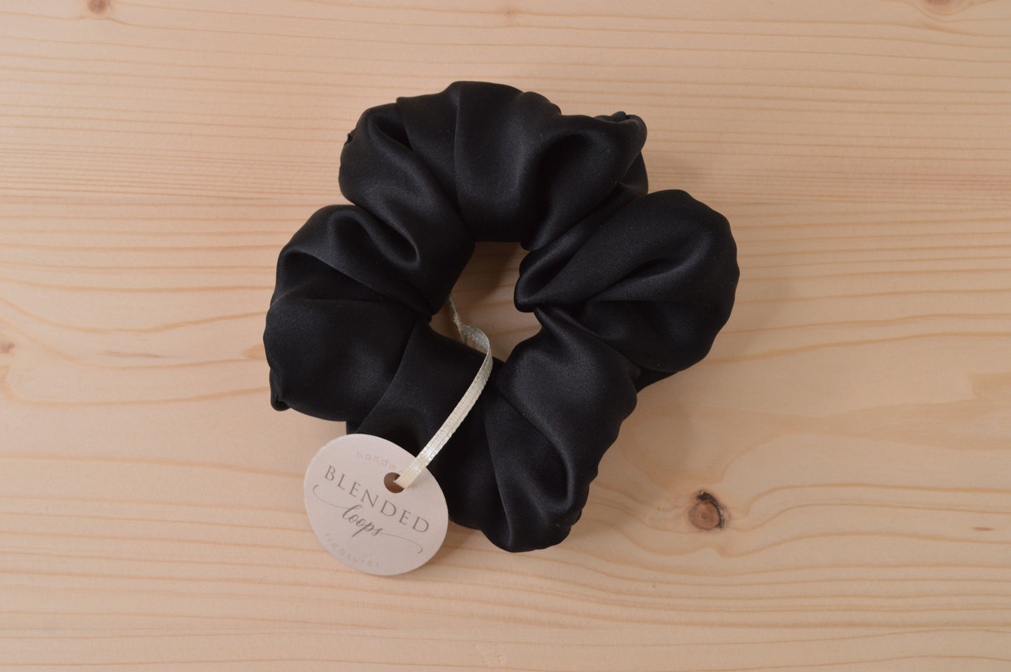 Black Silk Scrunchie