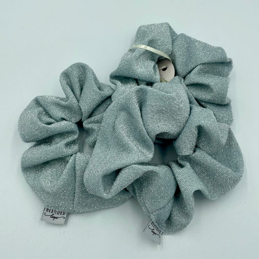 Silver Glitter Scrunchie