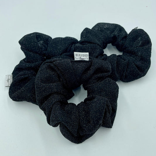 Black Glitter Scrunchie